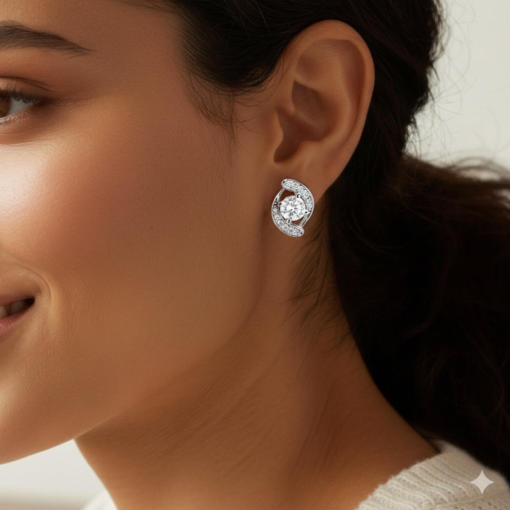 92.5 SilverGrace Stud Earrings