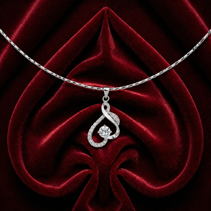 92.5 Silver Twilight Heart Loop Pendant