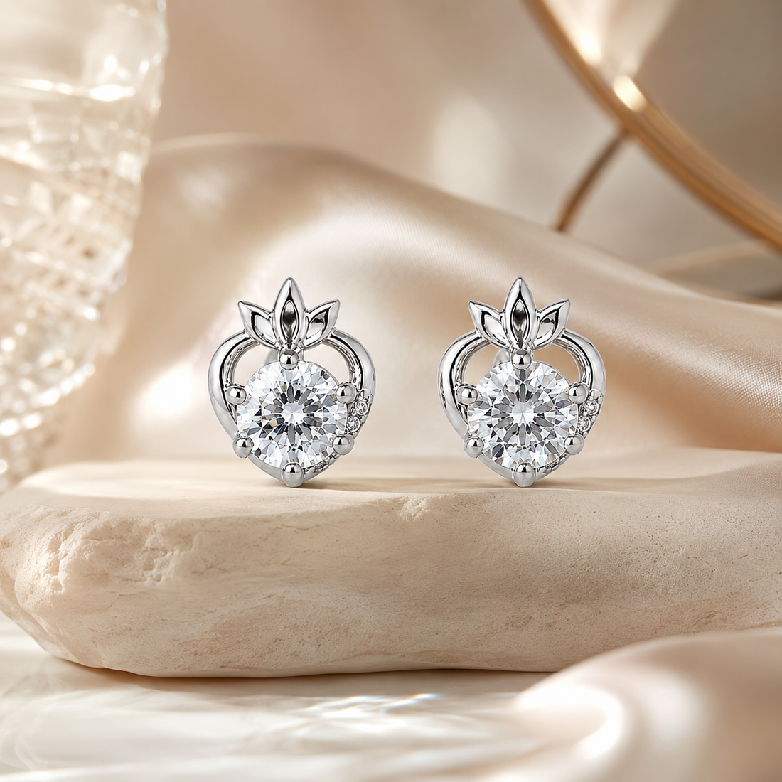 Lotus Grace Silver Studs