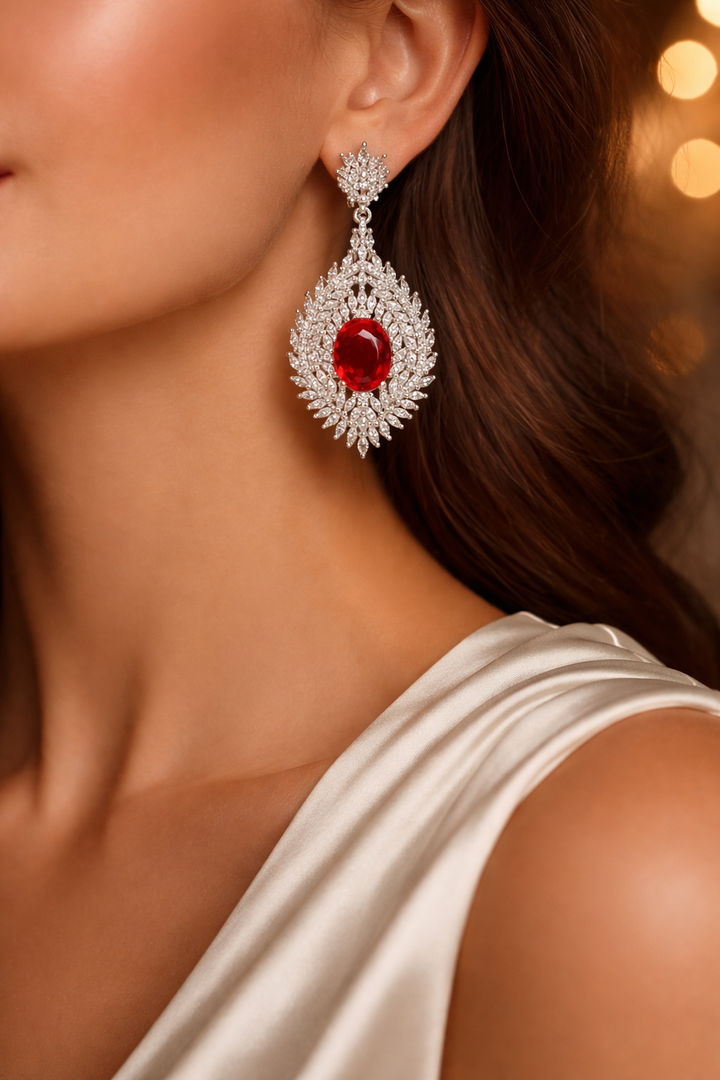 Crimson Crown Earrings