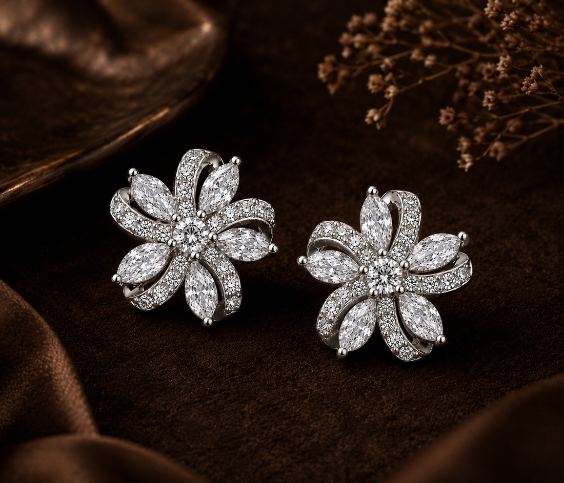 Starlight Blossom Stud Earrings